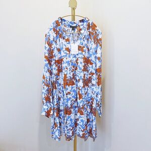 New with tag En Thread flowers long sleeves midi dress